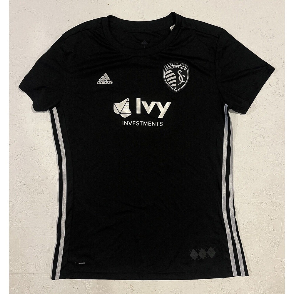 MLS Sporting KC 2018 Kansas City Ivy Adidas Climacool Football Soccer Jersey L‎